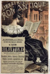 Littérature. Librairie romantique. Affiche par Eugène Grasset pour l