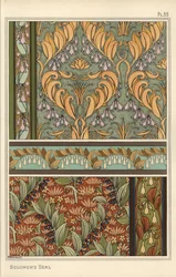Sceau de Salomon, Polygonatum multiflorum, comme motif de design dans le papier peint, les bordures et le tissu