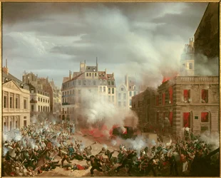 Révolution de 1848 : « Incendie de la place du château d