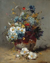 Pâquerettes et bleuets