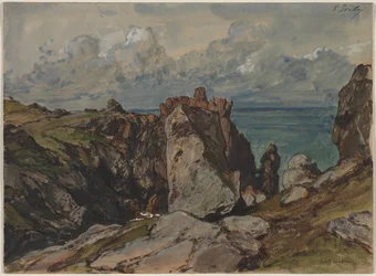 Falaises près de la mer à Cézembre, Bretagne, vers 1830