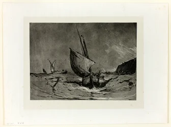 Bateau de pêche en coup de vent