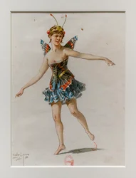 La Korrigane. Ballet de Charles-Marie Widor, modèle de costume