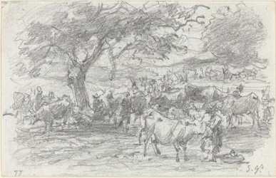 Bergers et bétail, 1877