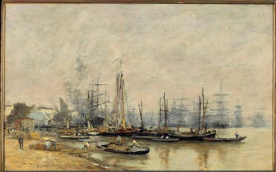 Le port de Bordeaux, navires sur la Garonne