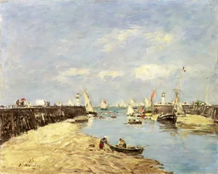 Trouville, la jetée et le bassin, 1896