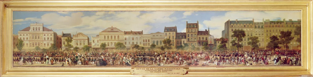 Revue de la Garde nationale, attentat de Fieschi, 28 juillet 1835