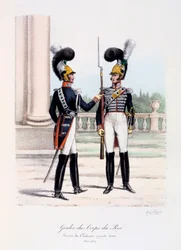 Gardes-du-Corps du Roi, Service de Château, grande tenue, 1820-30