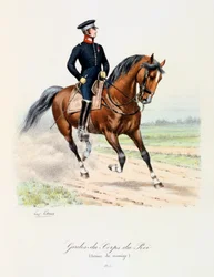 Gardes-du-Corps du Roi, tenue de manège, 1815