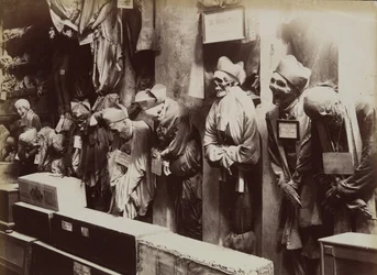 Catacombes, Convento dei Cappucini, Palerme, vers 1895
