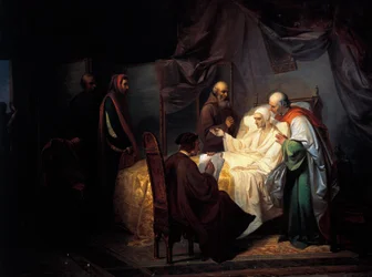 Dante Alighieri sur son lit de mort