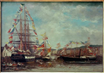 Fête dans le port de Honfleur
