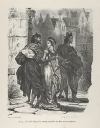 Faust essayant de séduire Marguerite, Goethe, Faust