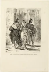 Faust essayant de séduire Marguerite, de Faust
