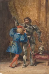 Goetz von Berlichingen habillé en armure par son page George, 1826-27