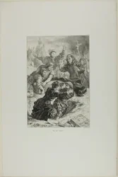 Hamlet et Laertes sur la tombe d