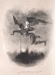 Illustrations pour Faust : Méphistophélès dans les airs