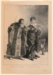 Illustration pour Hamlet. Polonius et Hamlet (II,2)