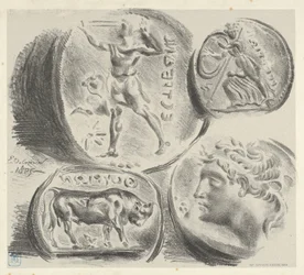 Études de quatre pièces grecques, 1825