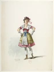 Saint-Saëns - Henry VIII - Maquettes de costumes - Lacoste - 39. Costume