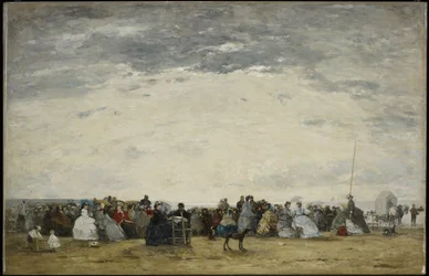 Vacanciers sur la plage de Trouville