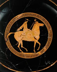 Cavalier. Médaillon central d