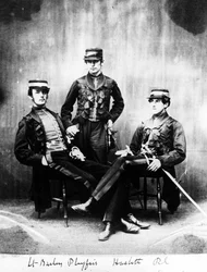 Lieutenants Bailey, Playfair et Haslitt, vers 1860