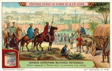 Alaric, roi des Wisigoths, arrive aux portes de Rome pour la première fois, 408