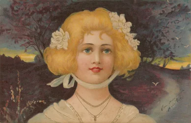 Blonde aux yeux bleus