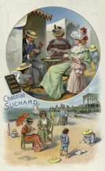 Dégustation de chocolat Suchard à la plage