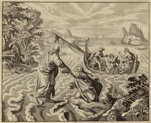 Jésus Christ marchant sur la mer de Galilée