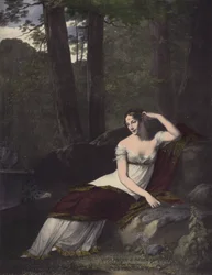 Josephine a Malmaison (colour litho)