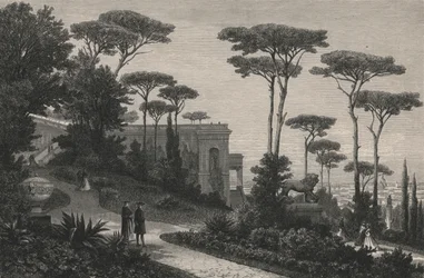 Le Monte-Pincio à Rome (gravure)