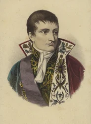 Napoléon Bonaparte (gravure en couleur)