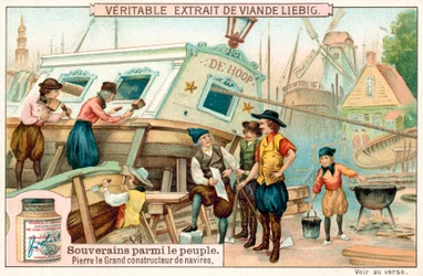 Pierre le Grand travaillant comme constructeur naval aux Pays-Bas