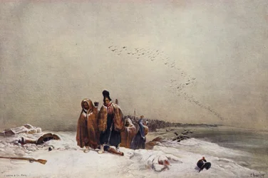 La retraite de la Russie (lithographie couleur)