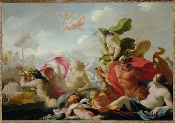 Les dieux de la mer honorent Amor, dieu de l