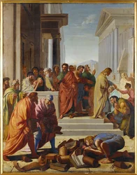 Le sermon de Saint Paul à Ephèse (peinture sur toile)