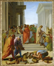 Le sermon de Saint Paul à Ephèse (peinture sur toile)