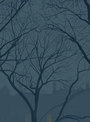 Crépuscule bleu, février 2025 (art numérique)