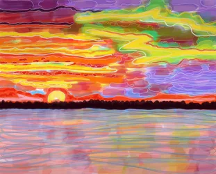 Rivière Hudson, Brooklyn (art numérique)