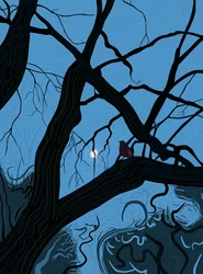 Moon and Robin 7 am, 2025 (art numérique)