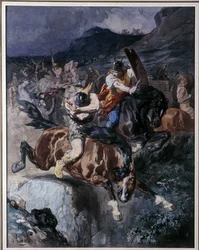 Combat de cavaliers francs