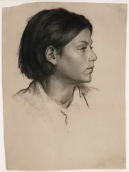 Tête de femme, vers 1875