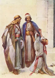 Pierre et Jean et le boiteux (lithographie couleur)