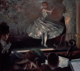 La danseuse en blanc avant les feux de la rampe
