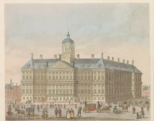 Vue du Palais Royal et de la Place le Dam