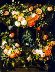 Madonna entourée de fleurs, 1662
