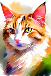 Portrait de chat mignon