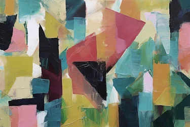 Peinture abstraite géométrique minimaliste